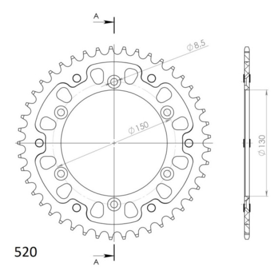 Supersprox Stealth Rear sprocket Orange 