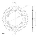 Supersprox Stealth Rear sprocket Red 