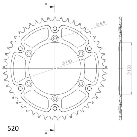 Supersprox Stealth Rear sprocket Orange 