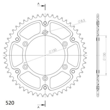 Supersprox Stealth Rear sprocket Red 