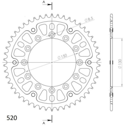 Supersprox Stealth Rear sprocket Red 