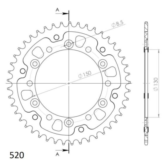 Supersprox Stealth Rear sprocket Gold 