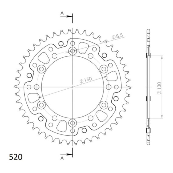 Supersprox Stealth Rear sprocket Black 