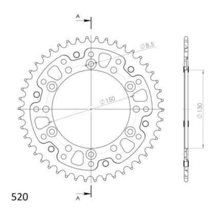 Supersprox Stealth Rear sprocket Black 