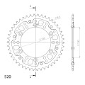 Supersprox Stealth Rear sprocket Gold 