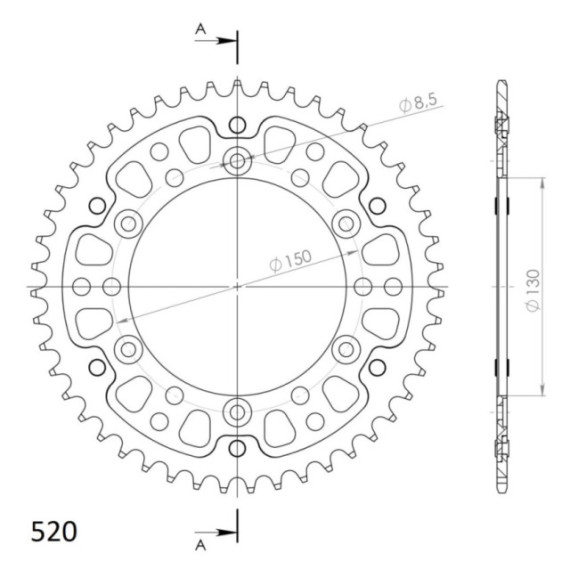 Supersprox Stealth Rear sprocket Gold 