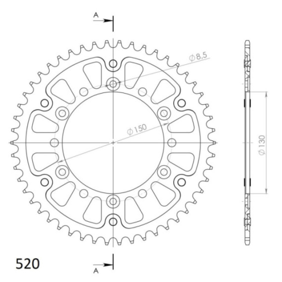 Supersprox Stealth Rear sprocket Gold 