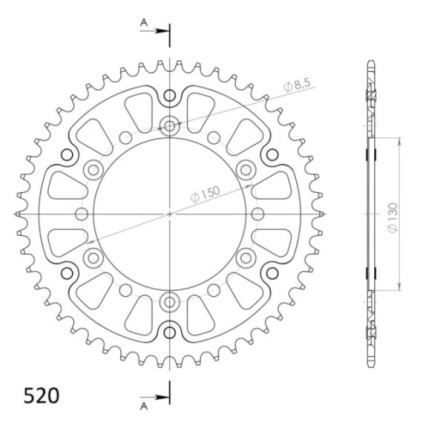 Supersprox Stealth Rear sprocket Blue  