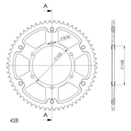 Supersprox Stealth Rear sprocket Blue  