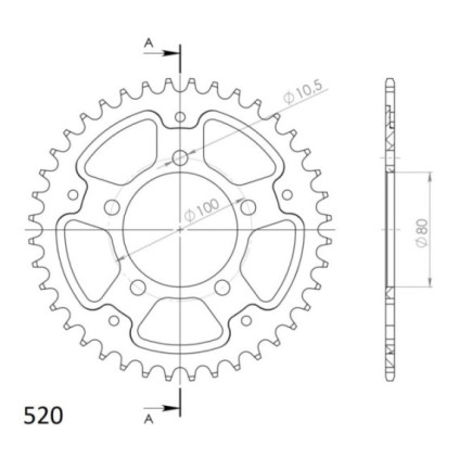 Supersprox Stealth Rear sprocket Gold 