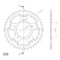 Supersprox Stealth Rear sprocket Silver