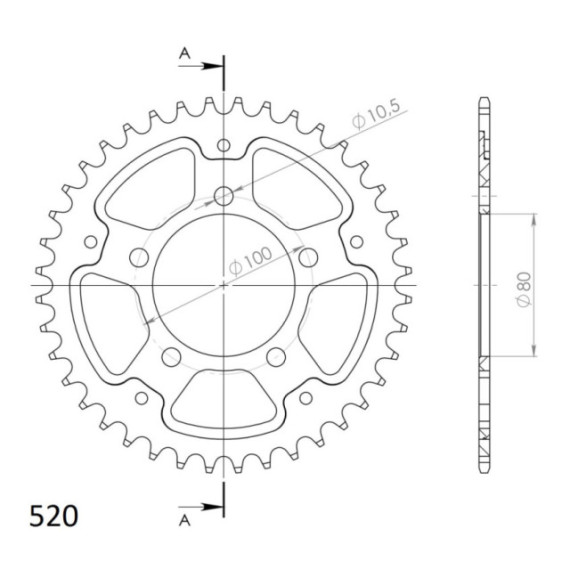 Supersprox Stealth Rear sprocket Silver