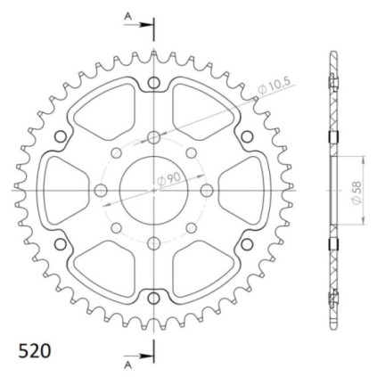 Supersprox Stealth Rear sprocket Gold 