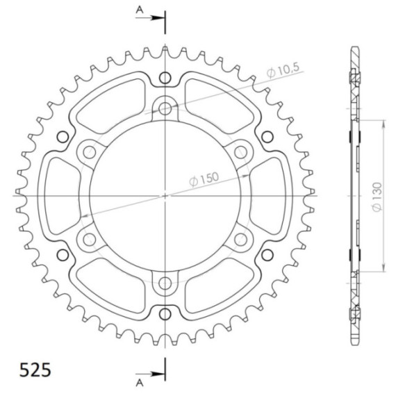 Supersprox Stealth Rear sprocket Black 