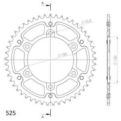 Supersprox Stealth Rear sprocket Silver