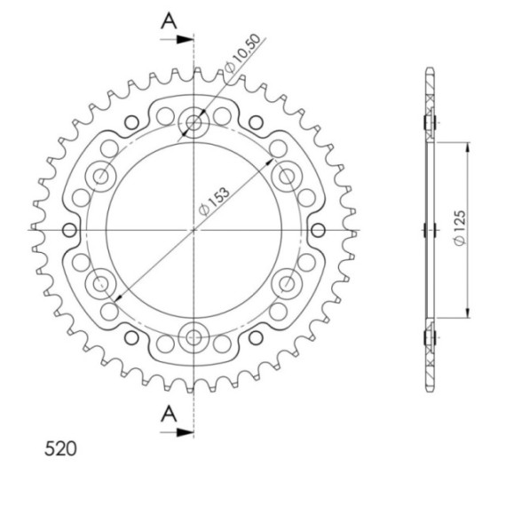 Supersprox Stealth Rear sprocket Red 