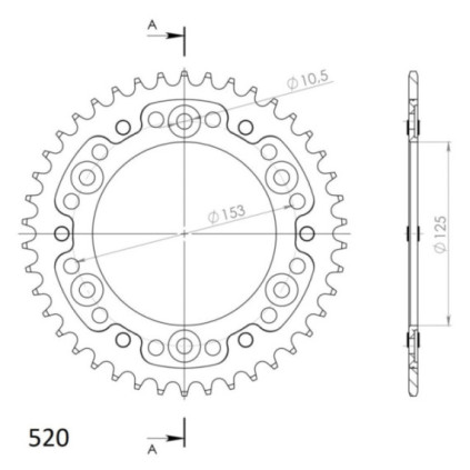 Supersprox Stealth Rear sprocket Black 