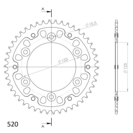 Supersprox Stealth Rear sprocket Black 