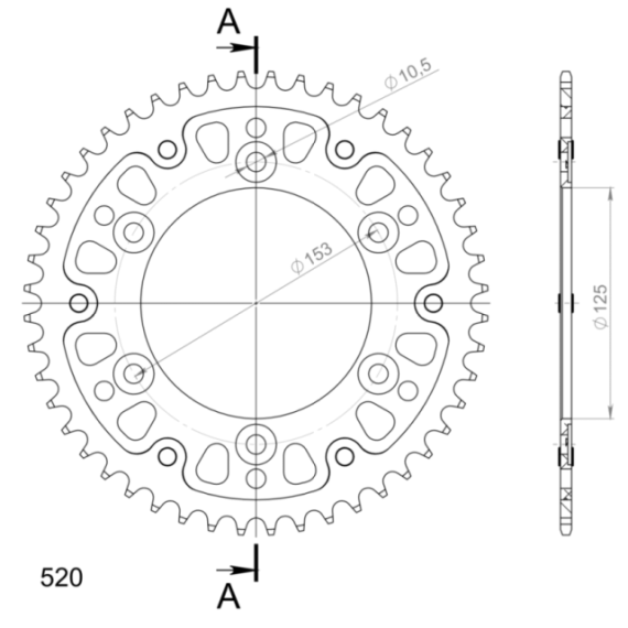 Supersprox Stealth Rear sprocket Red 