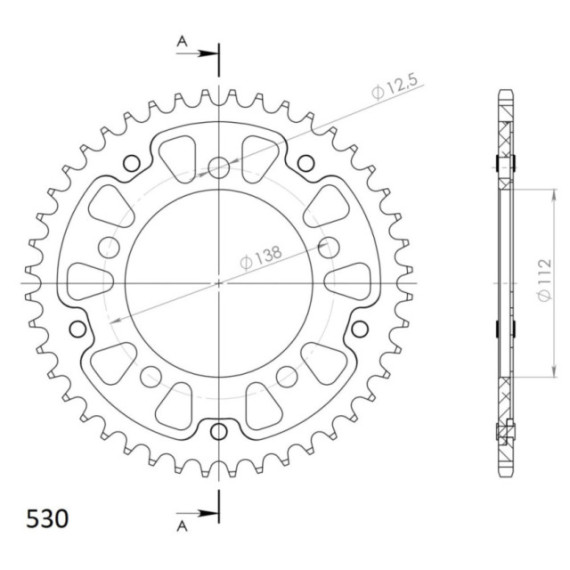 Supersprox Stealth Rear sprocket Orange 