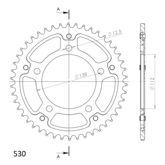 Supersprox Stealth Rear sprocket Red 