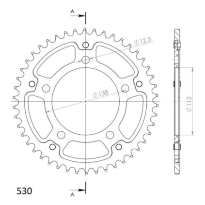 Supersprox Stealth Rear sprocket Red 