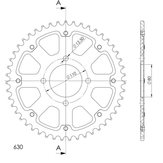 Supersprox Stealth Rear sprocket Gold 