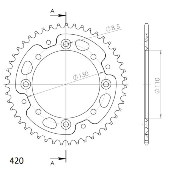 Supersprox Stealth Rear sprocket Black 