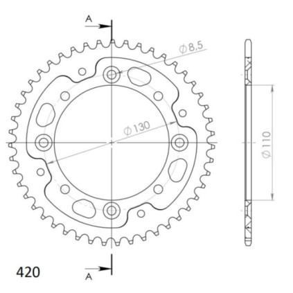 Supersprox Stealth Rear sprocket Green 