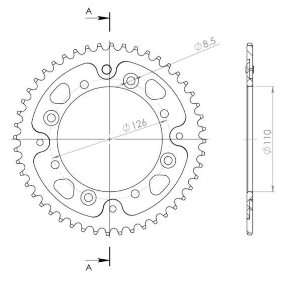 Supersprox Stealth Rear sprocket Black 