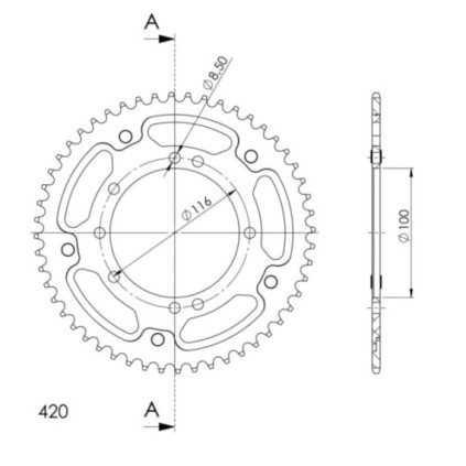 Supersprox Stealth Rear sprocket Blue  