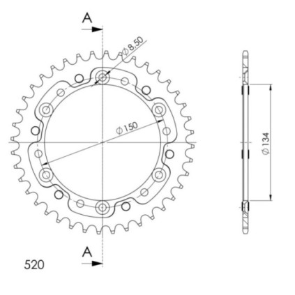 Supersprox Stealth Rear sprocket Silver