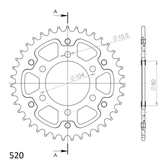 Supersprox Stealth Rear sprocket Gold 