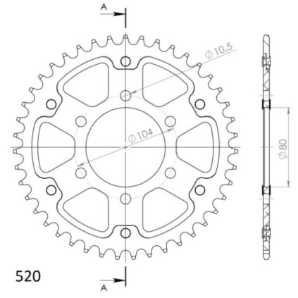 Supersprox Stealth Rear sprocket Green 