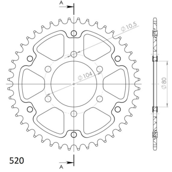 Supersprox Stealth Rear sprocket Blue  