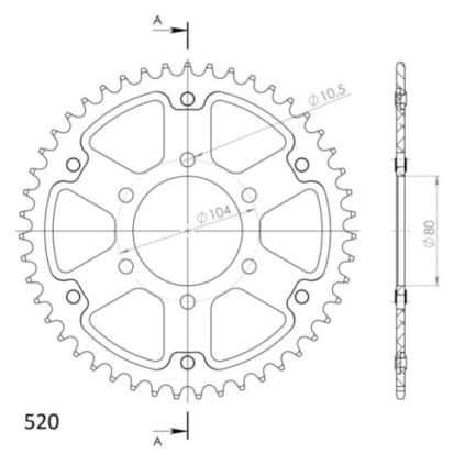 Supersprox Stealth Rear sprocket Blue  