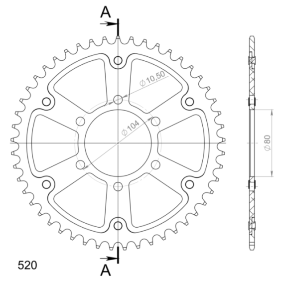 Supersprox Stealth Rear sprocket Orange 