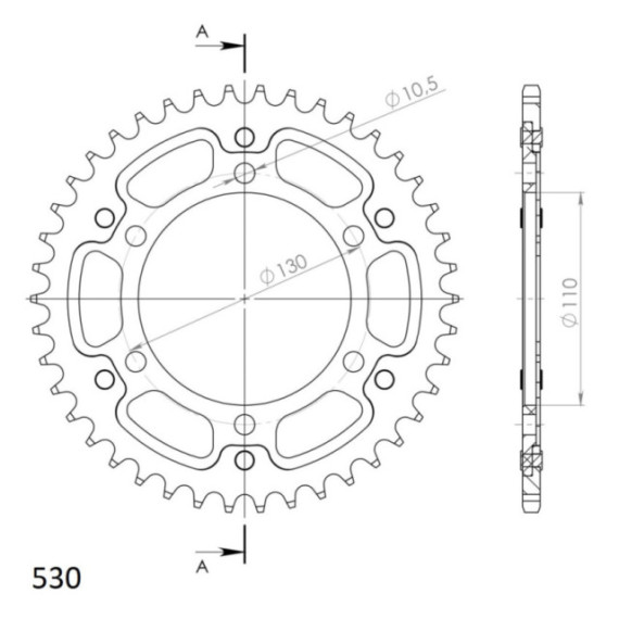 Supersprox Stealth Rear sprocket Black 