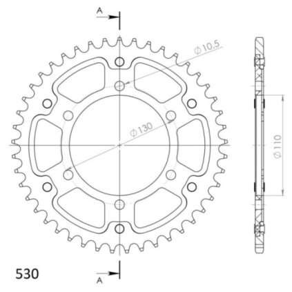 Supersprox Stealth Rear sprocket Silver