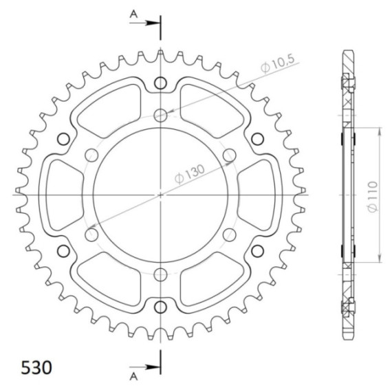 Supersprox Stealth Rear sprocket Black 