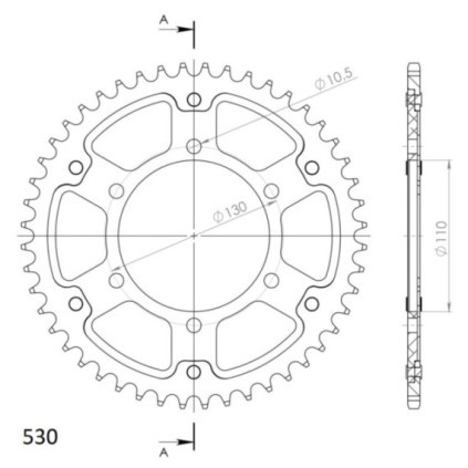 Supersprox Stealth Rear sprocket Silver