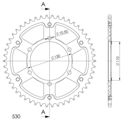 Supersprox Stealth Rear sprocket Silver