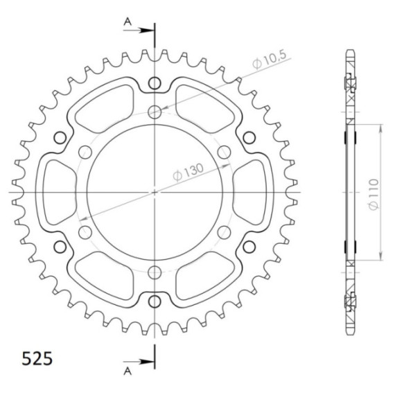 Supersprox Stealth Rear sprocket Blue  