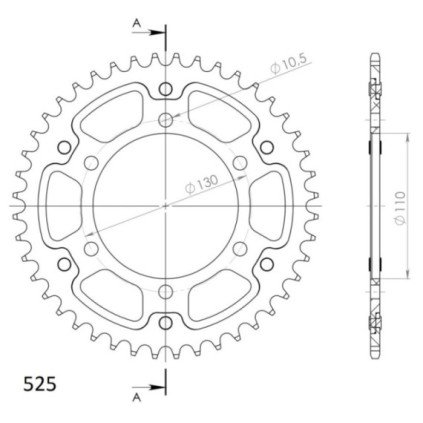 Supersprox Stealth Rear sprocket Blue  