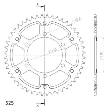 Supersprox Stealth Rear sprocket Blue  