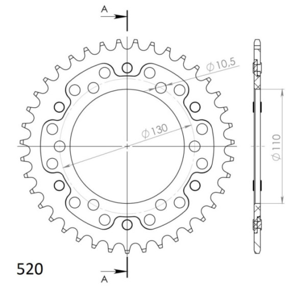 Supersprox Stealth Rear sprocket Silver