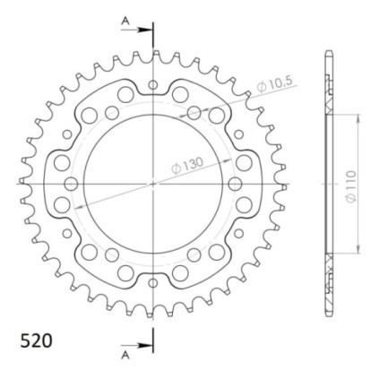 Supersprox Stealth Rear sprocket Black 