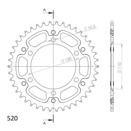 Supersprox Stealth Rear sprocket Black 