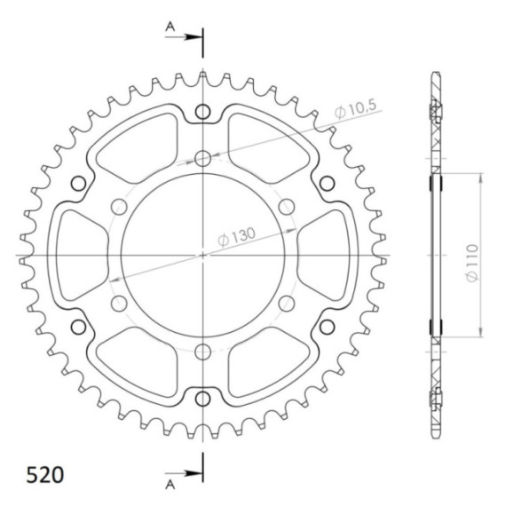 Supersprox Stealth Rear sprocket Black 