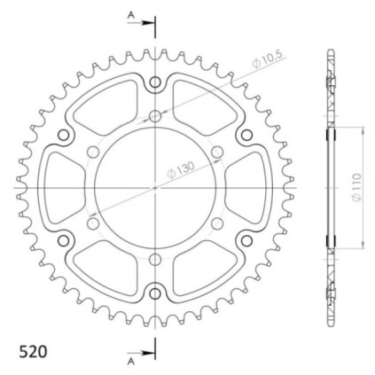 Supersprox Stealth Rear sprocket Silver